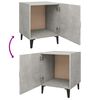 vidaXL Tables de chevet 2 pcs Gris béton Bois d'ingénierie