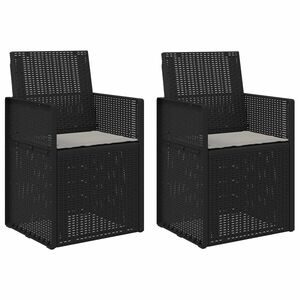 vidaXL Chaises de jardin salle &agrave; manger 2 pcs Anthracite et Gris clair