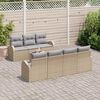 vidaXL Ensemble de canap&eacute; de jardin Beige 55 x 55 x 37 cm polyrotin
