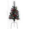 vidaXL Arbre de No&euml;l artificiel pr&eacute;-&eacute;clair&eacute; d'all&eacute;e 2 pcs 76 cm PVC