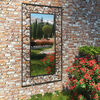 vidaXL Miroir mural de jardin Rectangulaire 60 x 110 cm Noir