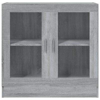 vidaXL Armoire à vitrine Sonoma gris 82,5x30,5x80 cm Bois d'ingénierie
