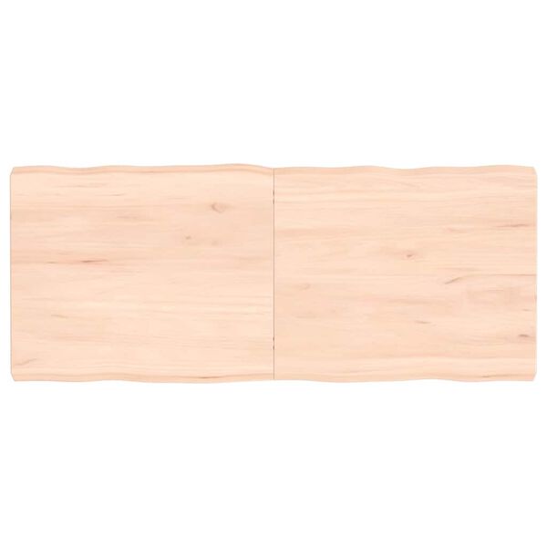 vidaXL Dessus de table bois massif non trait&eacute; bordure assortie