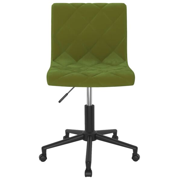 vidaXL Chaises pivotantes &agrave; manger lot de 4 vert clair velours