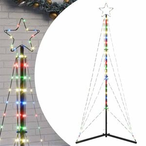 vidaXL Sapin de No&euml;l &agrave; LED 363 LED color&eacute;es 182 cm
