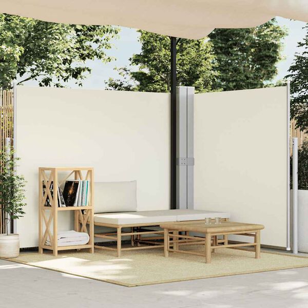 vidaXL Auvent lat&eacute;ral r&eacute;tractable Cr&egrave;me 180x600 cm
