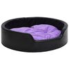 vidaXL Lit pour chiens Noir et violet 69x59x19cm Peluche et similicuir