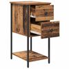 vidaXL Cabinet de chevet avec tiroir 2 pcs Bois ancien 32 x 42 x 70 cm