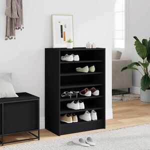 vidaXL Armoire &agrave; chaussures Noir 60x35x92 cm Bois d&rsquo;ing&eacute;nierie