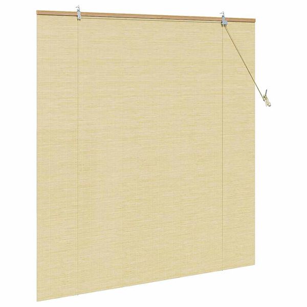 vidaXL Store enrouleur avec des rideaux Nature 140 x 160 cm Bambou