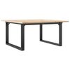 vidaXL Table basse cadre en O 80x80x45 cm bois de pin massif et acier