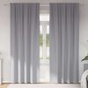 vidaXL Rideaux occultants avec anneaux 2 pcs Gris clair 260 x 140 cm