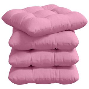 vidaXL Coussins de si&egrave;ge 4 pc Tissu Rose 40 x 40 x 12 cm