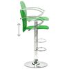 vidaXL Tabourets de bar lot de 2 vert cuir artificiel