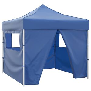 vidaXL Tente de f&ecirc;te 291 x 291 x 315 cm Bleu Tissu Oxford