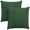 vidaXL Coussins de canapé 2 pcs Vert foncé 80 x 80 cm