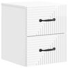 vidaXL Cabinet de chevet mural Blanc brillant 34,5 x 33 x 40 cm