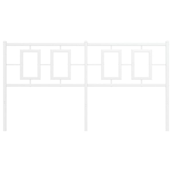 vidaXL Tête de lit métal blanc 150 cm