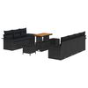 vidaXL Ensemble de canap&eacute; de jardin 10 pc Noir polyrotin
