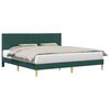 vidaXL Cadre de lit avec t&ecirc;te de lit Vert fonc&eacute; 180 x 200 cm Tissu