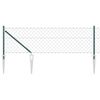 vidaXL Cl&ocirc;ture en maillons avec pointes 25 x 0,6 m Vert Maille