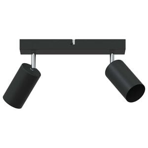 vidaXL Spot de plafond avec des projecteurs Noir 26 x 6 x 16 cm m&eacute;tal