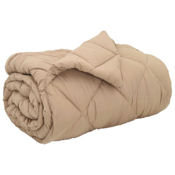 vidaXL Duvet d'hiver Taupe 200 x 135 cm Microfibre