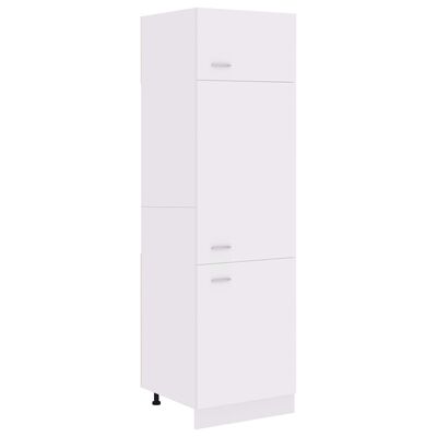 vidaXL Armoire de réfrigérateur Blanc 60x57x207 cm Bois d'ingénierie
