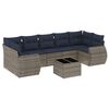 vidaXL Ensemble de canap&eacute; de jardin 8 pcs avec coussins gris r&eacute;sine tress&eacute;e