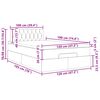 VidaXL Cadre de lit ottoman avec matelas marron fonc&eacute; 120x190 cm tissu