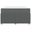 vidaXL Cadre de lit avec matelas Gris fonc&eacute; 120 x 200 cm tissu