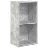 vidaXL Biblioth&egrave;que &agrave; 2 niveaux gris b&eacute;ton bois d'ing&eacute;nierie