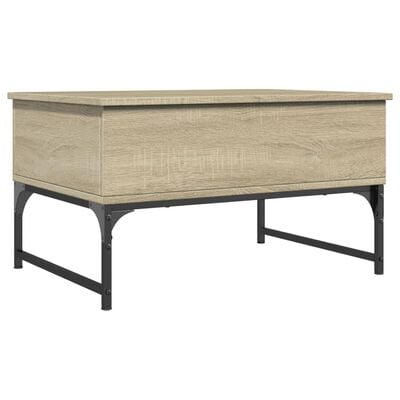 vidaXL Table basse chêne sonoma 70x50x40 cm bois d'ingénierie et métal