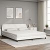 vidaXL Lit avec matelas Dover blanc 180x200 cm similicuir
