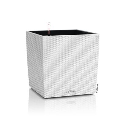 LECHUZA Jardinière CUBE Cottage 40 ALL-IN-ONE Blanc