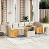 vidaXL Salon de jardin avec coussins 8 pcs beige r&eacute;sine tress&eacute;e