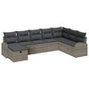 vidaXL Ensemble de canap&eacute; de jardin avec coussin 8 pcs Gris Poly rotin