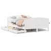 vidaXL Cadre de lit sans matelas blanc 140x200 cm bois de pin massif