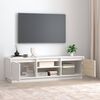 vidaXL Meuble TV Blanc 140x35x40 cm Bois de pin massif