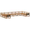 vidaXL Ensemble de canap&eacute;s d'ext&eacute;rieur 10 pcs Naturel