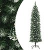 vidaXL Sapin de Noël artificiel mince avec support 150 cm PVC