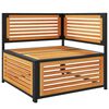 vidaXL Canapé d'angle de jardin avec coussins bois massif d'acacia
