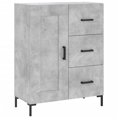 vidaXL Buffet gris béton 69,5x34x90 cm bois d'ingénierie