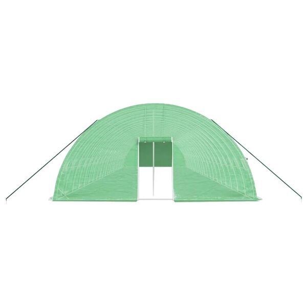 vidaXL Serre avec cadre en acier vert 132 m&sup2; 22x6x2,85 m