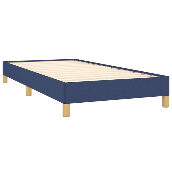 vidaXL Cadre de lit sans matelas bleu 90x200 cm tissu