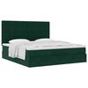 vidaXL Cadre de lit ottoman avec matelas vert fonc&eacute; 160x200 cm velours