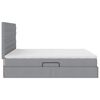 vidaXL Lit avec rangement et matelas Gris clair 160 x 200 cm Polyester