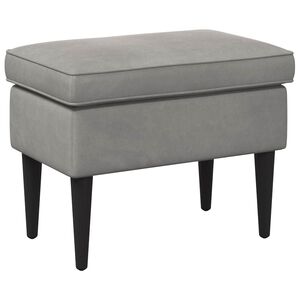 vidaXL Pouf Gris clair 55 x 35 x 41 cm Velours