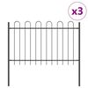 vidaXL Cl&ocirc;ture de jardin BOXTEL 3 pc 5,1 x 1 m Acier rev&ecirc;tu de poudre