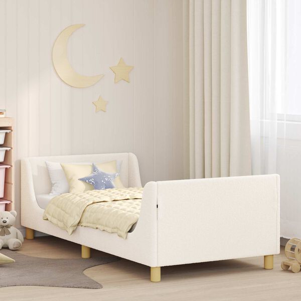 vidaXL Cadre de lit pour enfants avec tête de lit Crème 80 x 200 cm